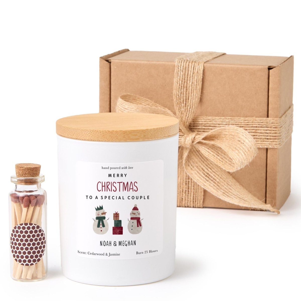 Christmas Candle Gift for Couple – Newlyweds First Xmas Keepsake