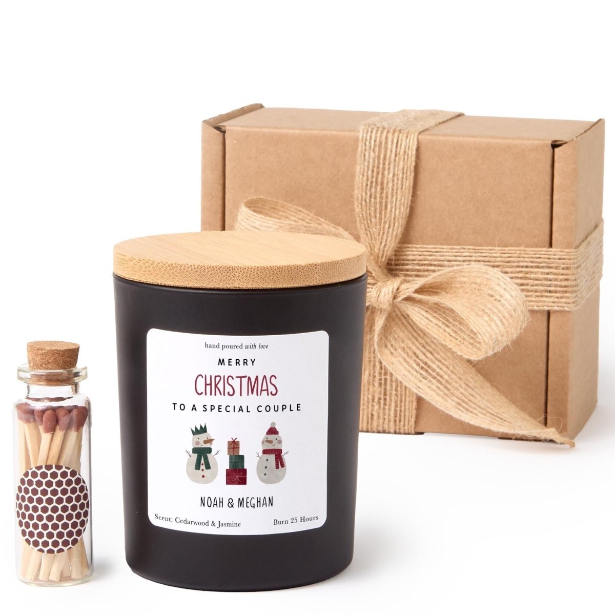 Christmas Candle Gift for Couple – Newlyweds First Xmas Keepsake