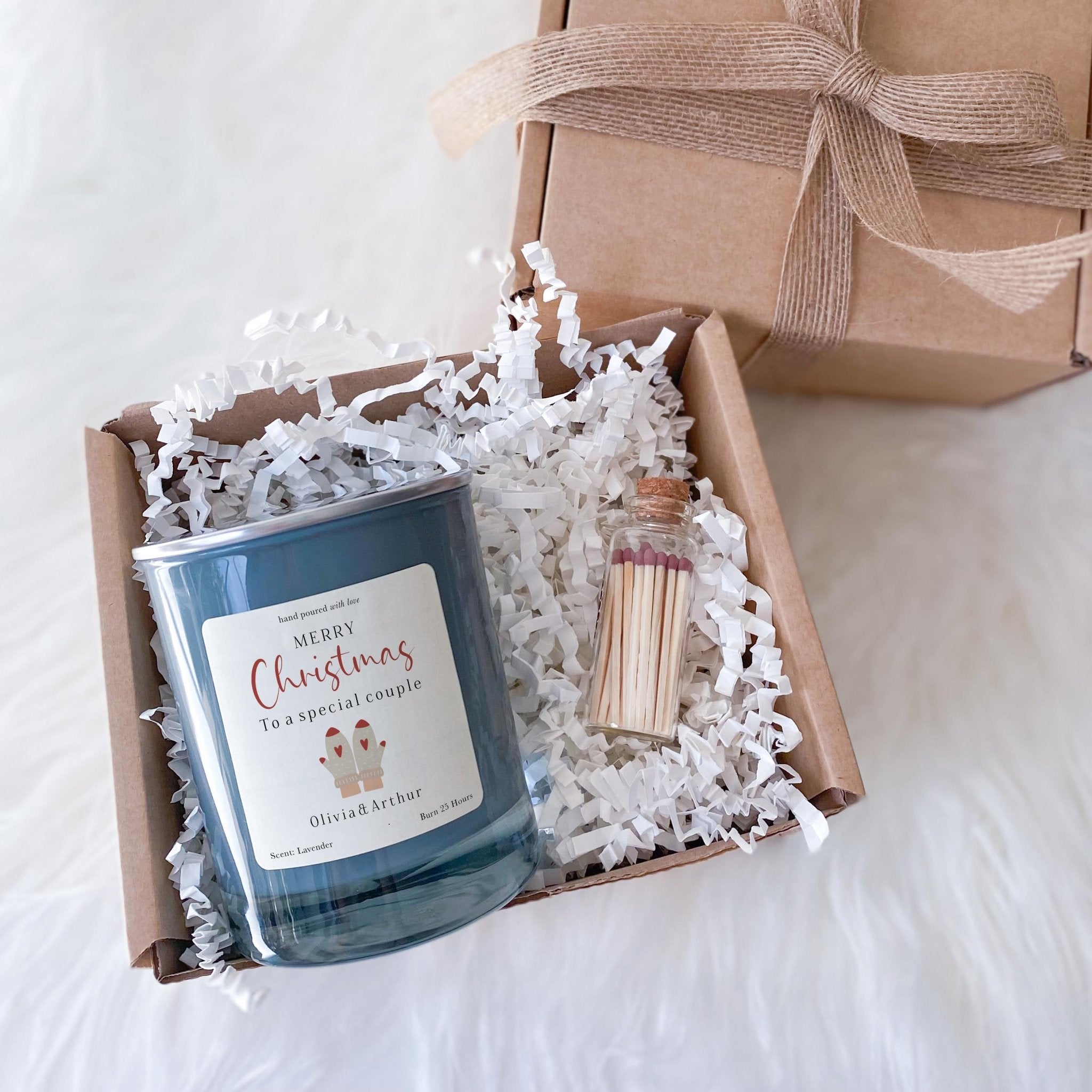Christmas Candle Gift for Couple – Romantic Present for Husband and Wife, Boyfriend and Girlfriend, Newlyweds