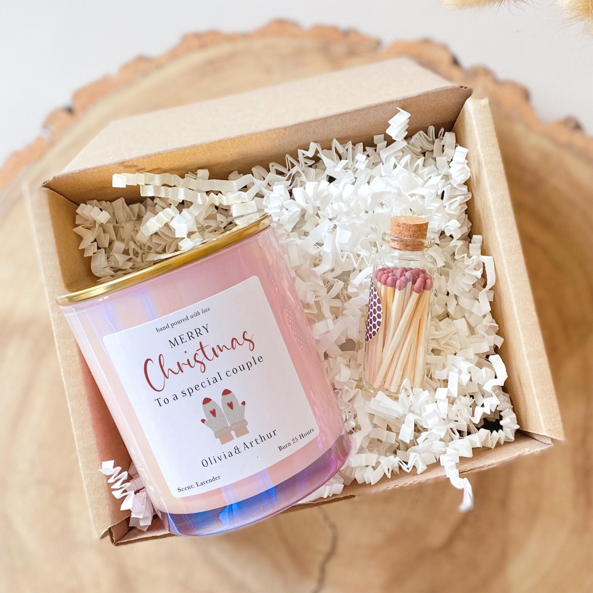 Christmas Candle Gift for Couple – Romantic Present for Husband and Wife, Boyfriend and Girlfriend, Newlyweds