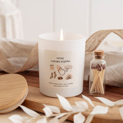 Crisp Autumn Nights Autumn Scented Candle Pumpkin Spice Cosy Fall Gift for Friends Mum Grandma Birthday Autumn Vibes Home Decoration Decor