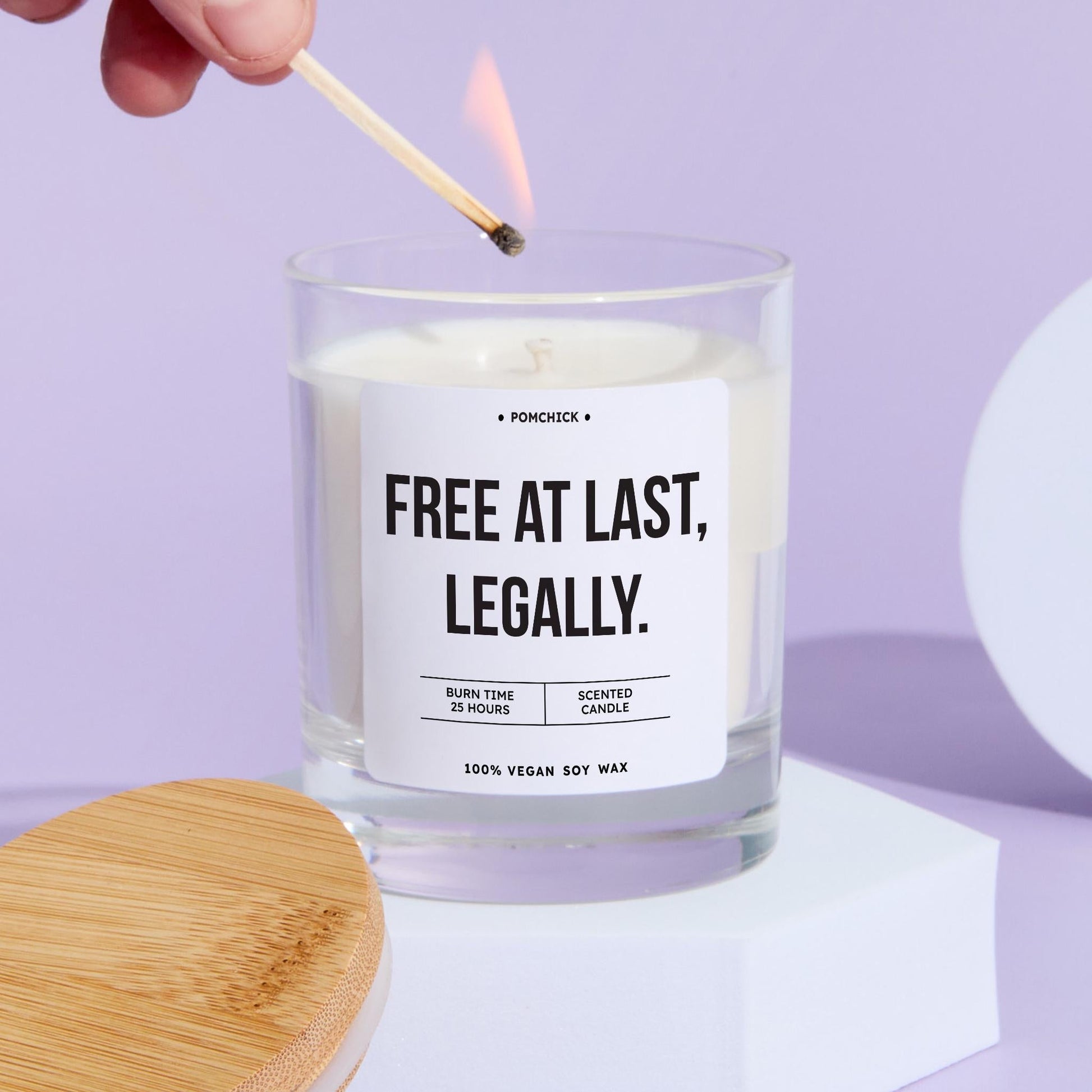Divorce Candle Gift Free at Last Legally Funny Keepsake for Breakup New Beginnings Celebrating Freedom Vegan Soy Wax Candle Cheer Up Gift