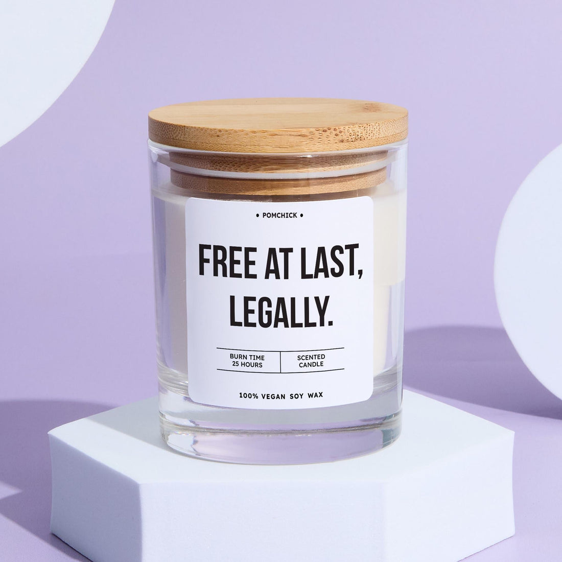 Divorce Celebration Scented Candle Gift for Friend Breakup Candle Free At Last Legally Funny Keepsake for Clients, Friends & Fresh Starts