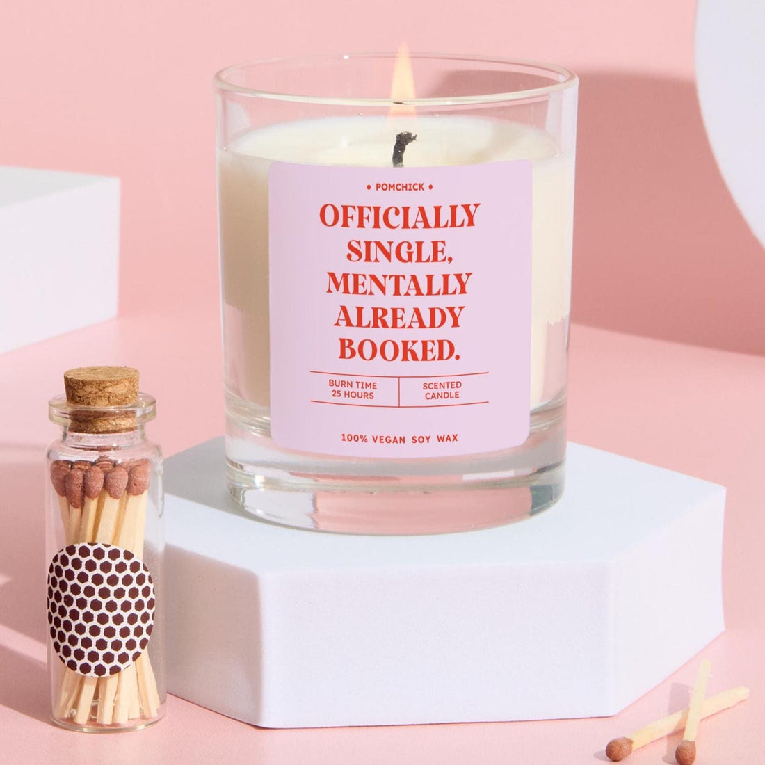 Divorce Gift Officially Single Mentally Already Booked Funny Candle Gift for Breakups Sassy Keepsake for Her