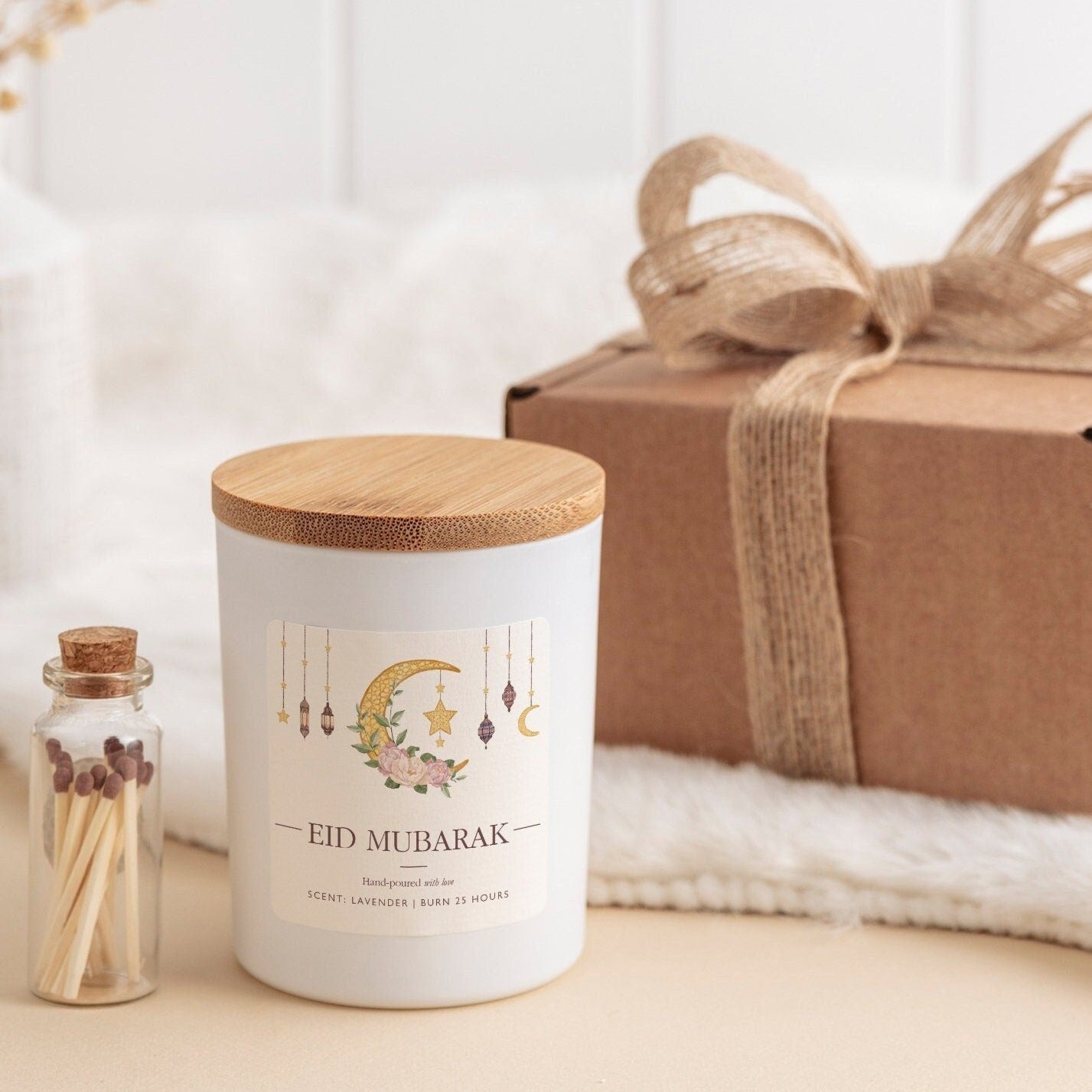 Eid Mubarak candle, Ramadan Mubarak gifts Eid decoration Ramadan decoration Happy Ramadan decor Islamic Gift Muslim Home