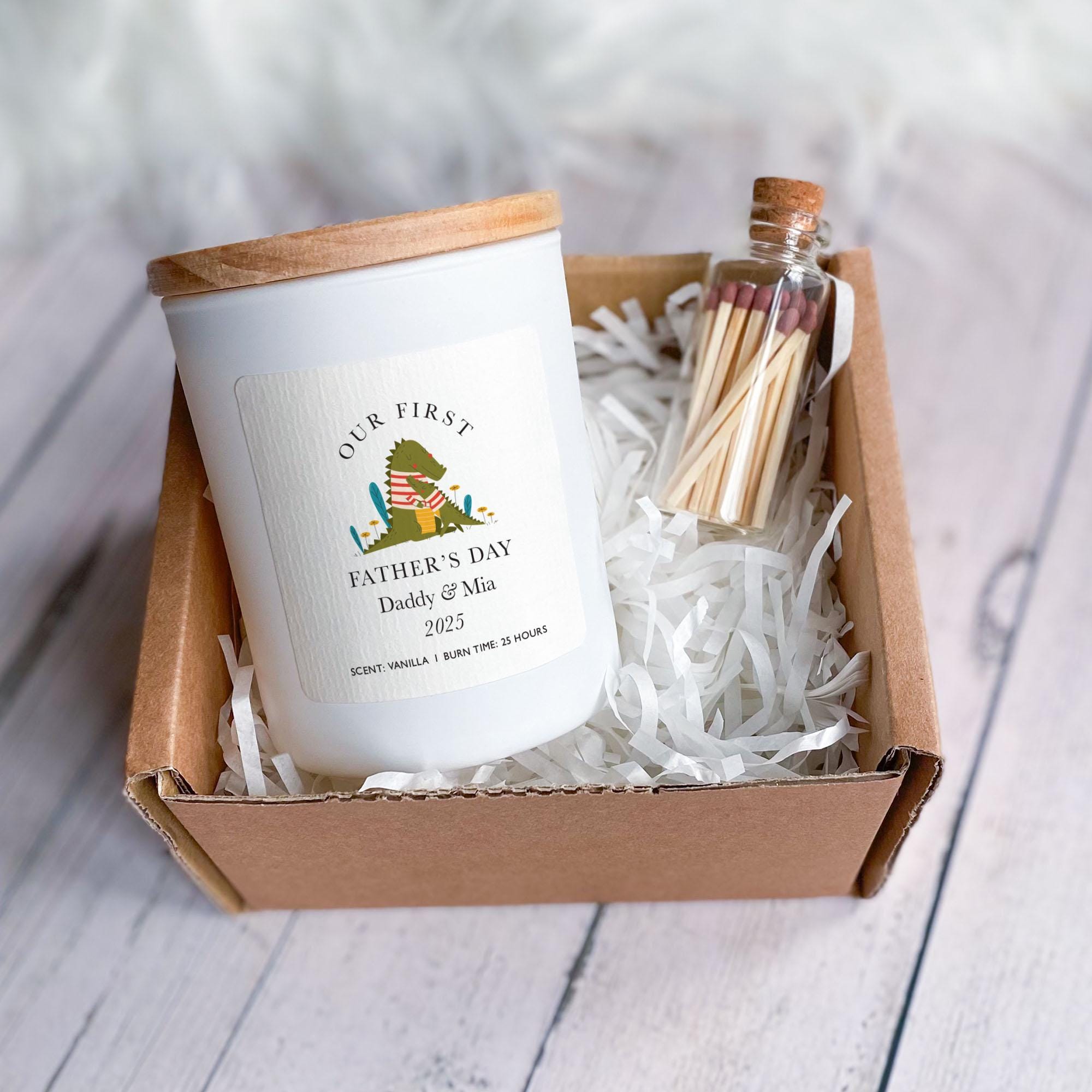 First Father's Day Candle Gift for dad with Names Personalised gift from your baby to daddy a sweet keepsake 1st Fathers Day Keepsake