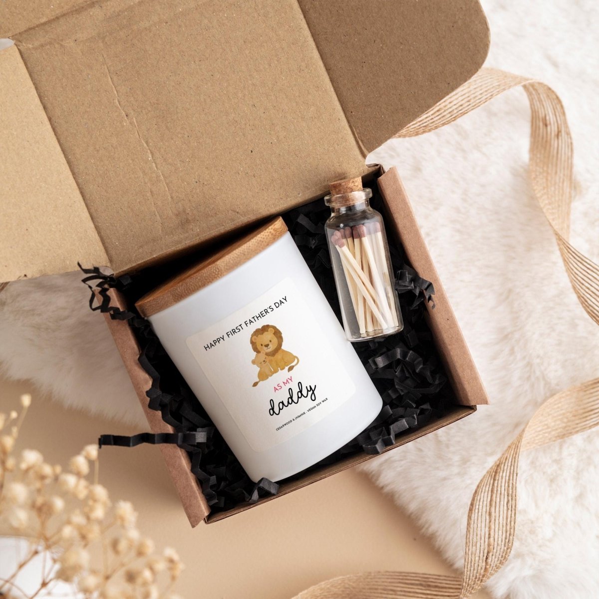 First Father’s Day Grandad Candle Gift Box, New Grandpa Gift Set with Matches