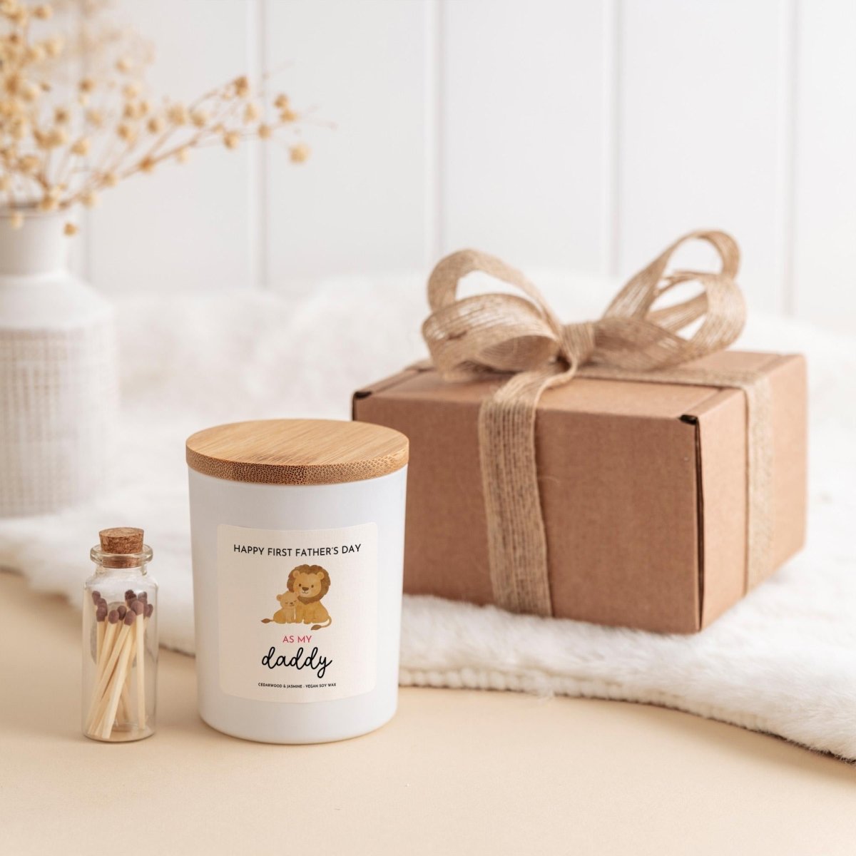 First Father’s Day Grandad Candle Gift Box, New Grandpa Gift Set with Matches