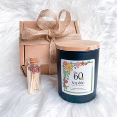 Floral Birthday Candle Gift Set for Her Elegant Scented Keepsake 30th 40th 50th 60th Birthday Present for Mum Sister Friend Nanny Grandma