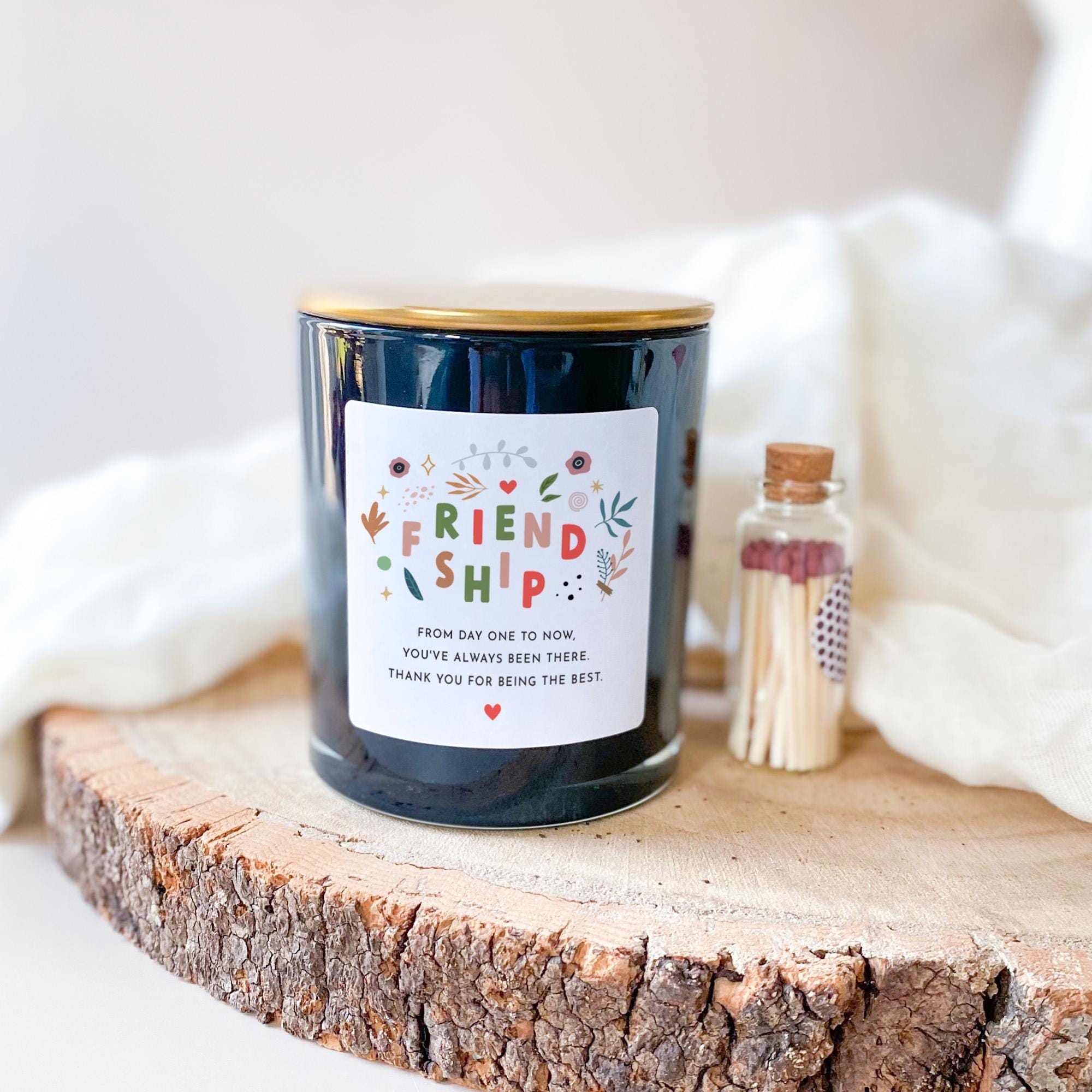 Friendship gift Scented Soy Wax Candle Christmas Birthday Thank you gift for friend Candle Bestie Best Friend Present Secret Santa Vegan