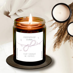 Friendship Is A Knot That Cannot Be Untied Scented Candle Gift, Best friend Christmas Birthday Gift, Xmas present, Far Away Gift