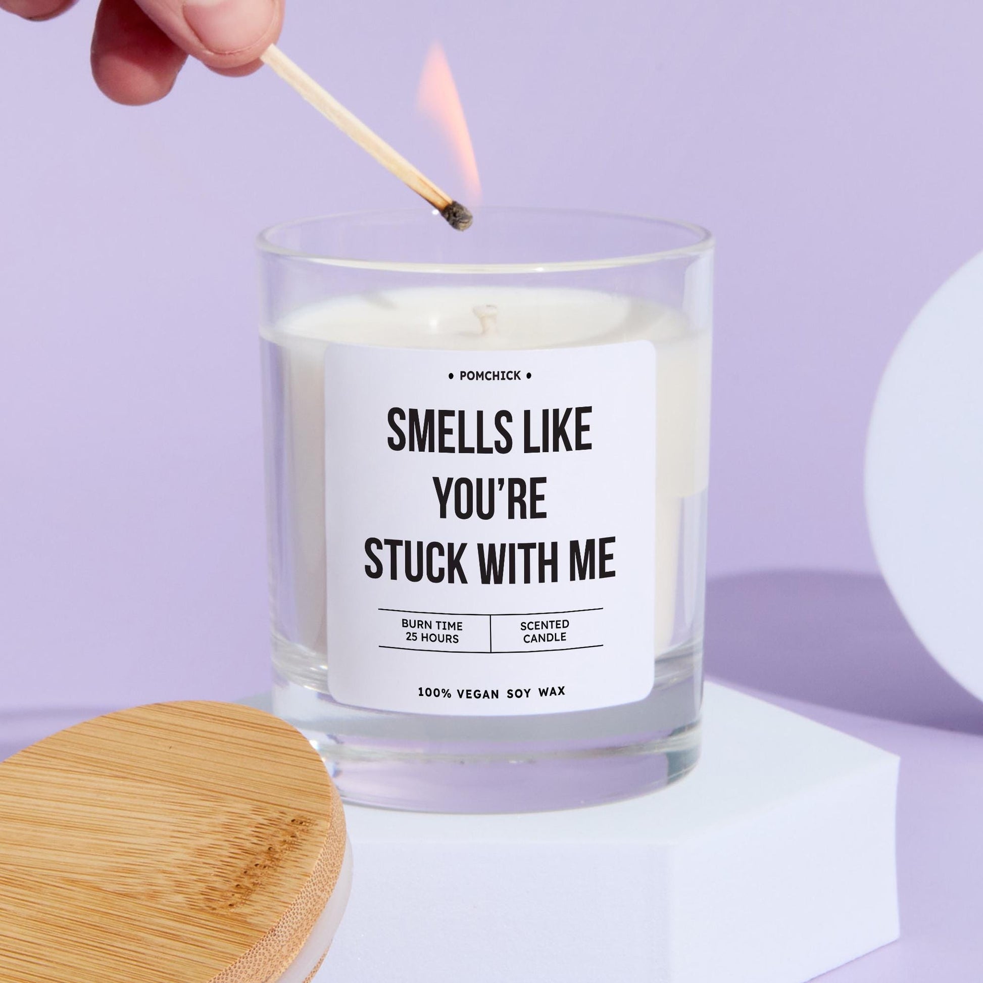 Funny Candle Gift for Girlfriend Wife Partner Smells Like You're Stuck With Me Humorous Keepsake for Valentine's Day Anniversary Birthday