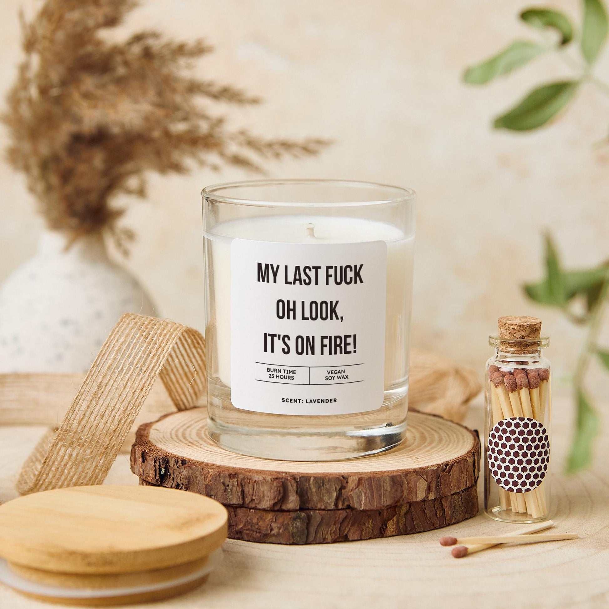 Funny Candle Gift Set Rude Birthday or Breakup Present for Friend Sister Brother or Colleague Bold Soy Wax Keepsake for Her Him