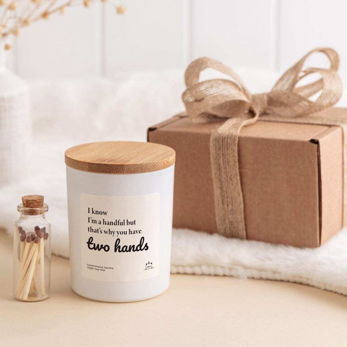 Funny Candle Gift with Box and Matches – Cheeky Valentine's or Anniversary Present