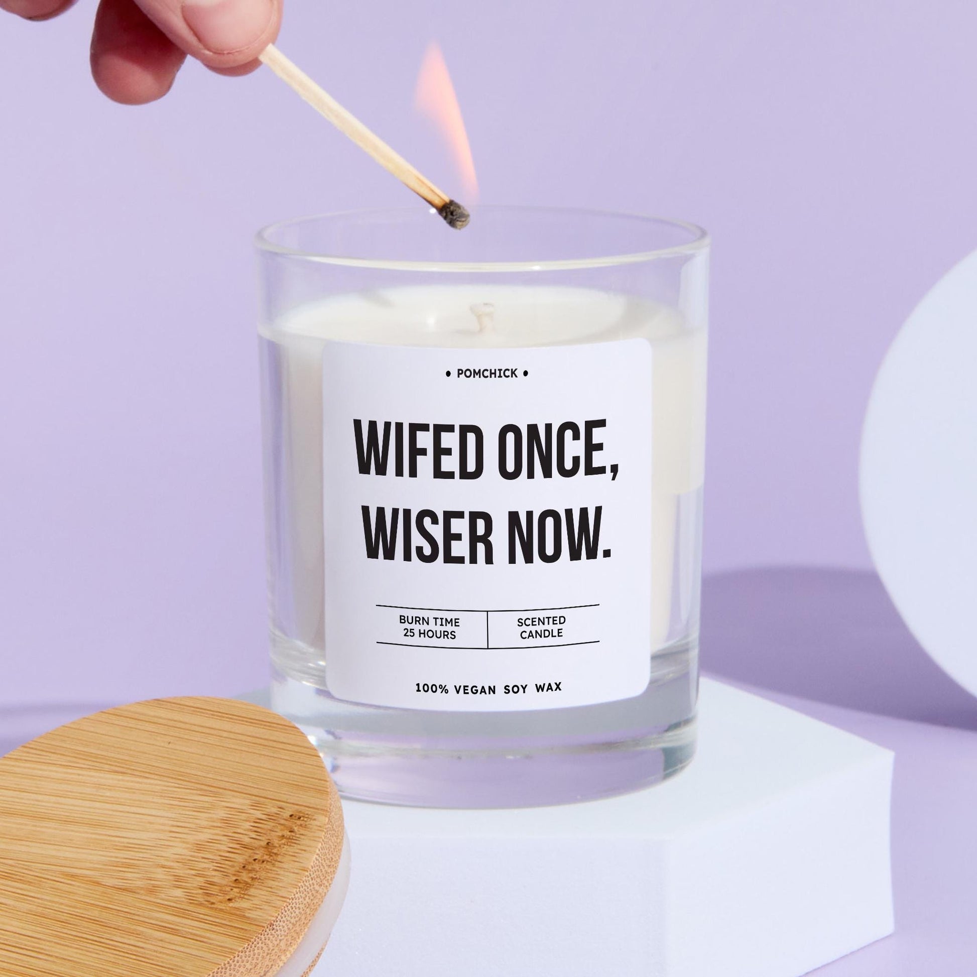 Funny Divorce Candle Gift Wifed Once, Wiser Now Funny Keepsake for Divorced Friends, New Chapters, Fresh Starts Vegan Soy Wax Candle