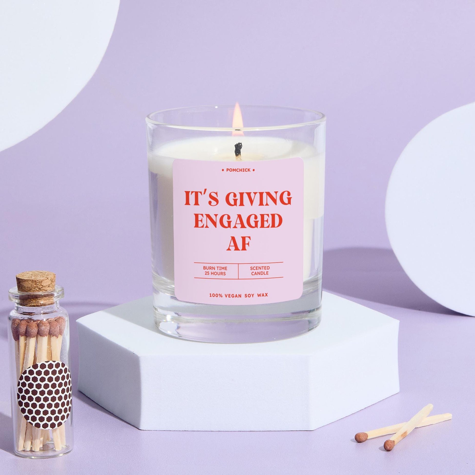 Funny Engagement Gift for a Couple Engaged AF Fun Engagement Scented Candle Vegan Keepsake for Bride to - Be Fiance Friend Present