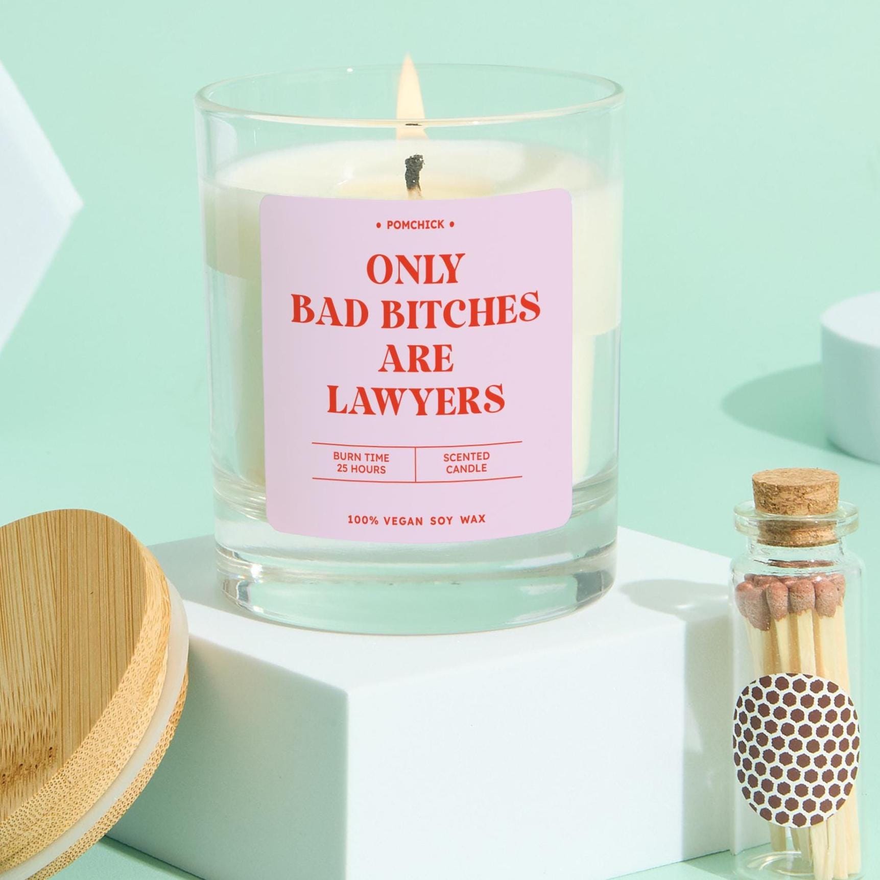 Funny Gift for Lawyer Scented Vegan Candle Gift Law Student Graduation or Lawyer Promotion Gift for Her