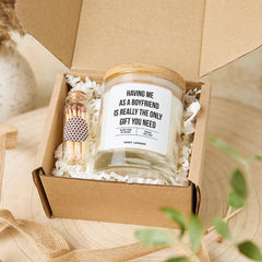 Funny Girlfriend Gift Set Vegan Soy Wax Candle Cheeky Christmas Anniversary Valentine’s Day Birthday Present