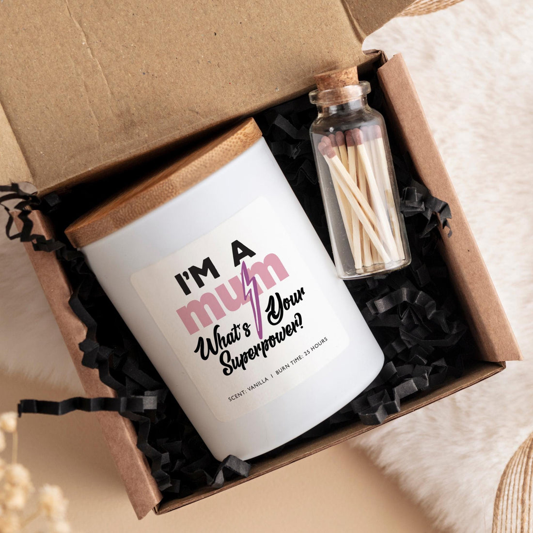 Funny mum candle gift with empowering quote FREE gift box and matches jar Ideal Mother's Day Christmas Mum's birthday present