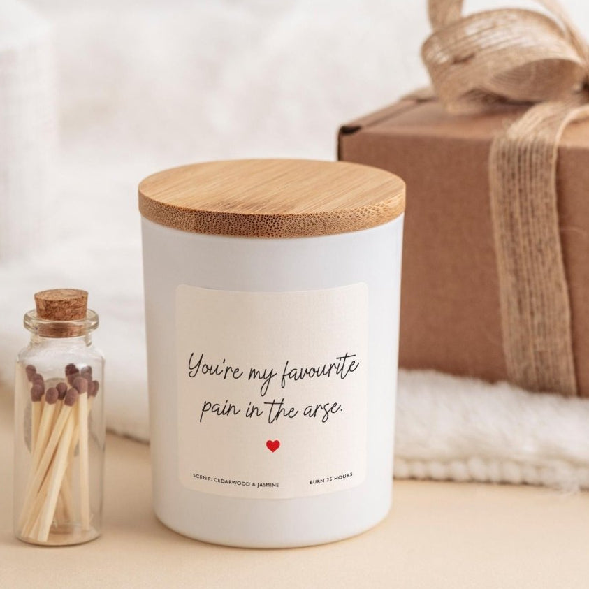Funny Relationship Candle – Cheeky Love Quote Gift for Partner