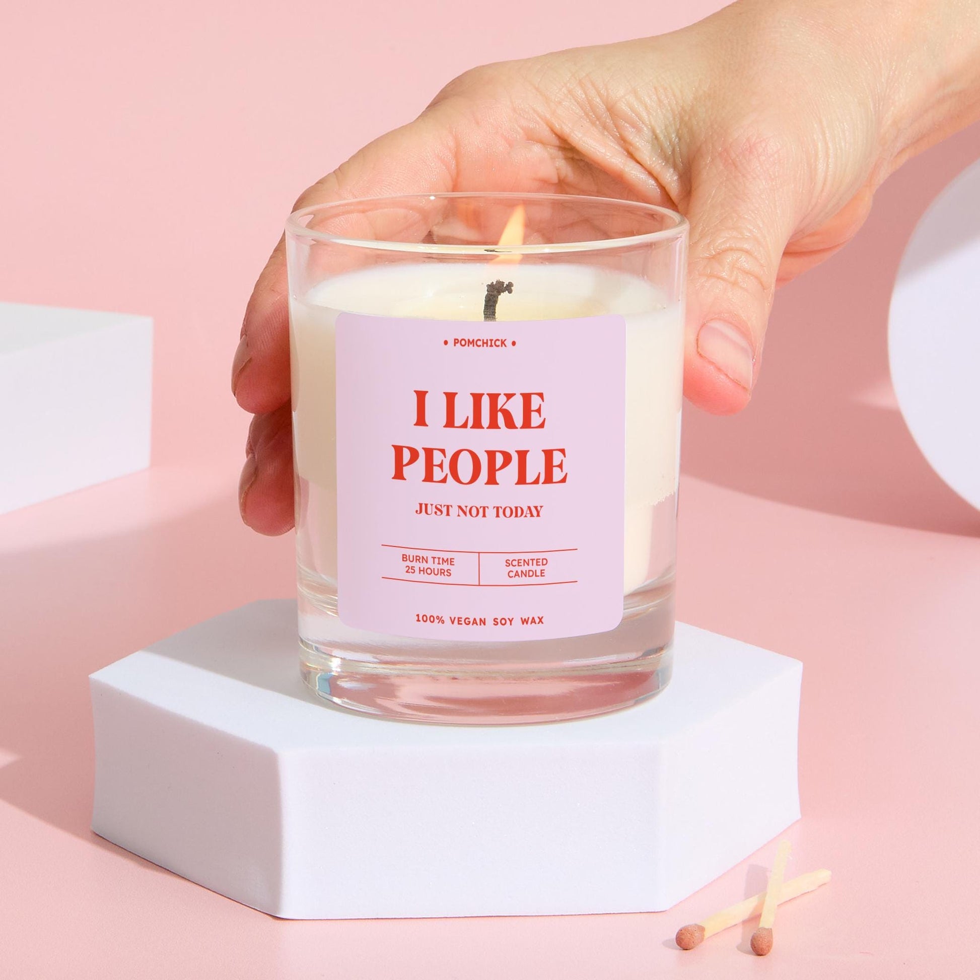 Funny Sassy Candle Gift I Like People, Just Not Today Perfect Keepsake for Introverts Friends Rude Birthday Christmas Gift Asocial