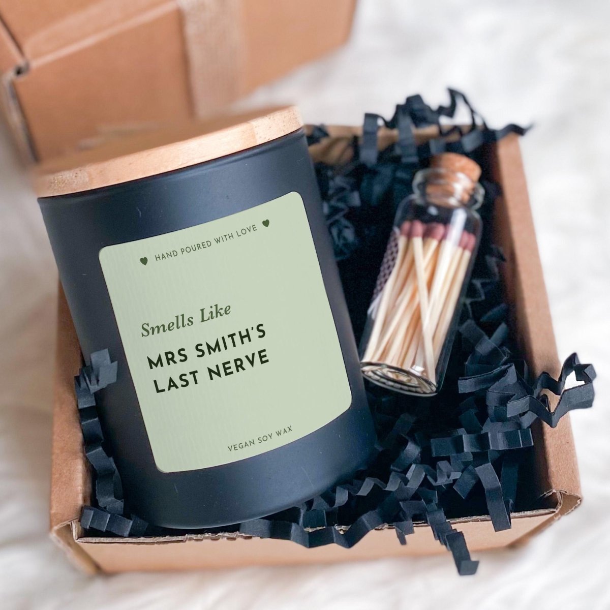 Funny Teacher Candle Gift - Smells Like Teacher's Last Nerve For End of Year