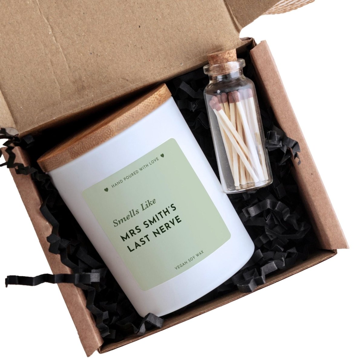 Funny Teacher Candle Gift - Smells Like Teacher's Last Nerve For End of Year