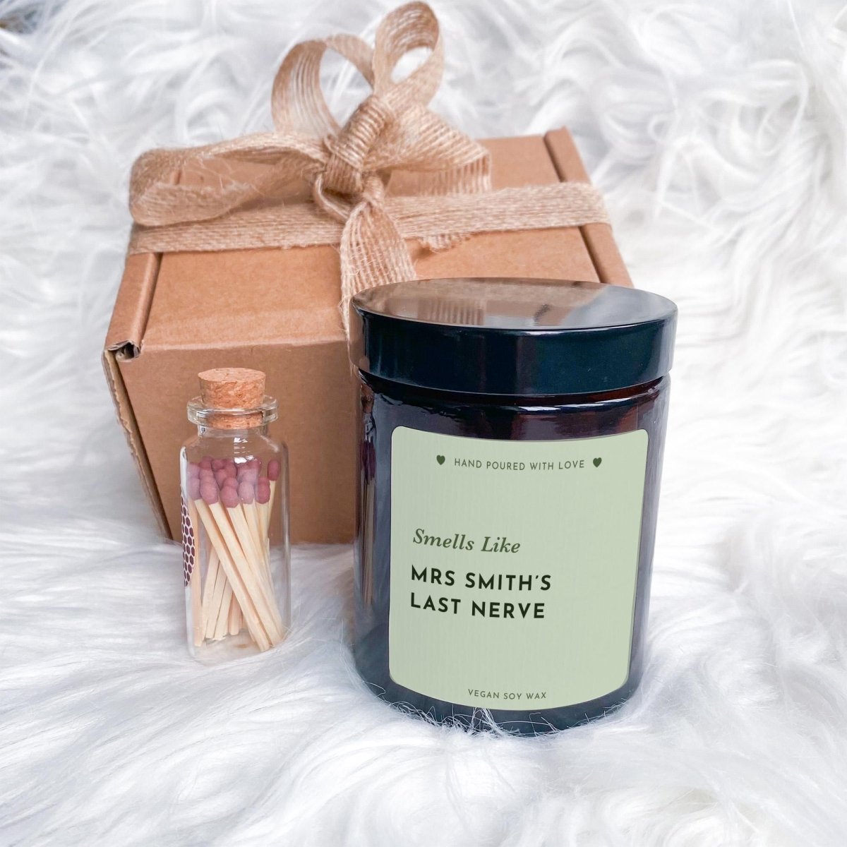 Funny Teacher Candle Gift - Smells Like Teacher's Last Nerve For End of Year