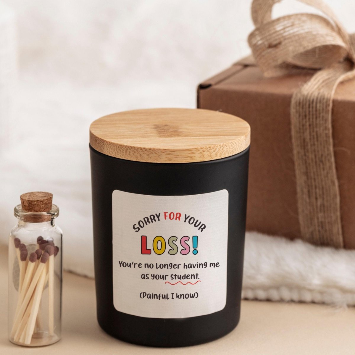 Funny Teacher Leaving Gift Candle – End of Term Thank You Present from Student