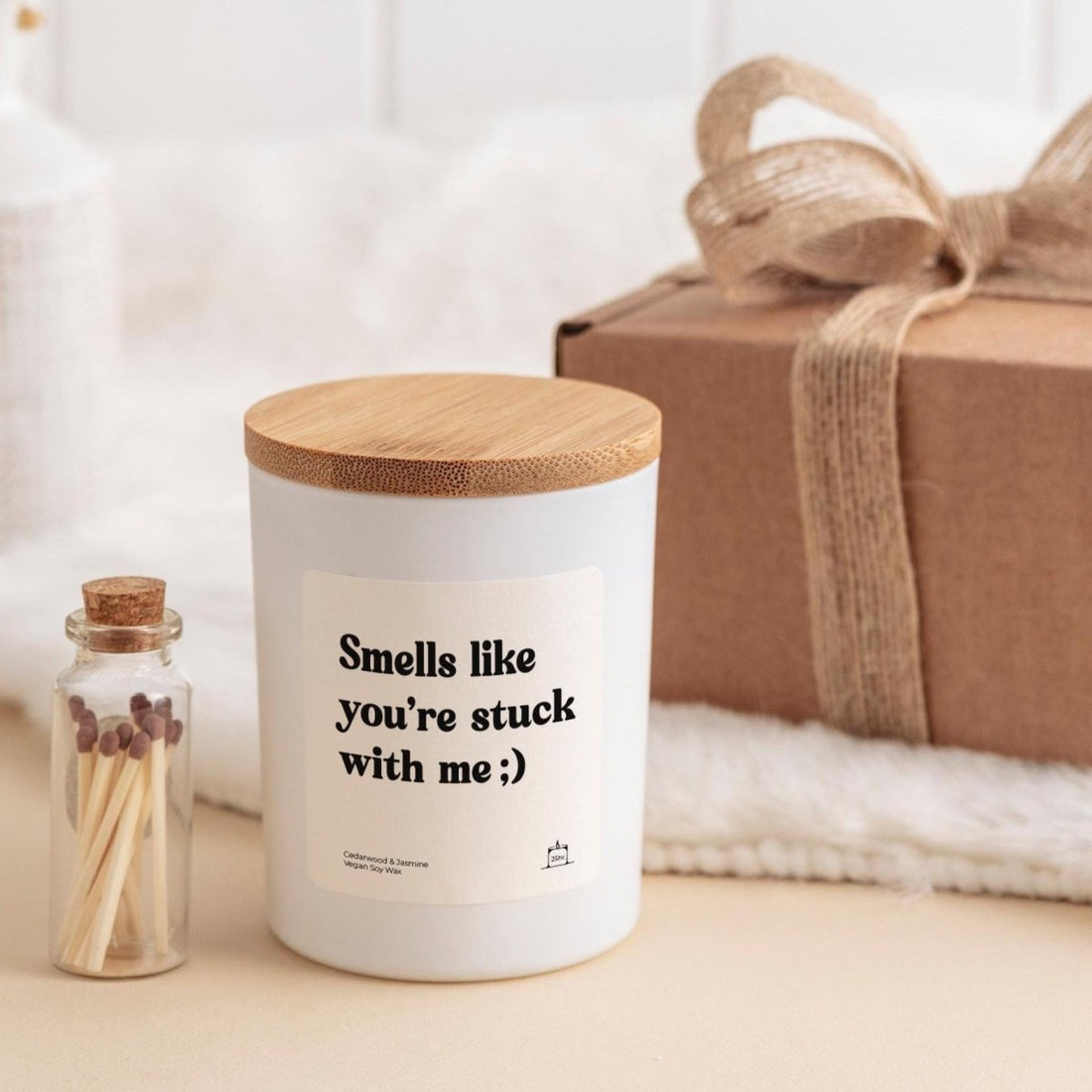 Funny Valentine’s Candle Gift with Matches Jar – Anniversary, Birthday Present