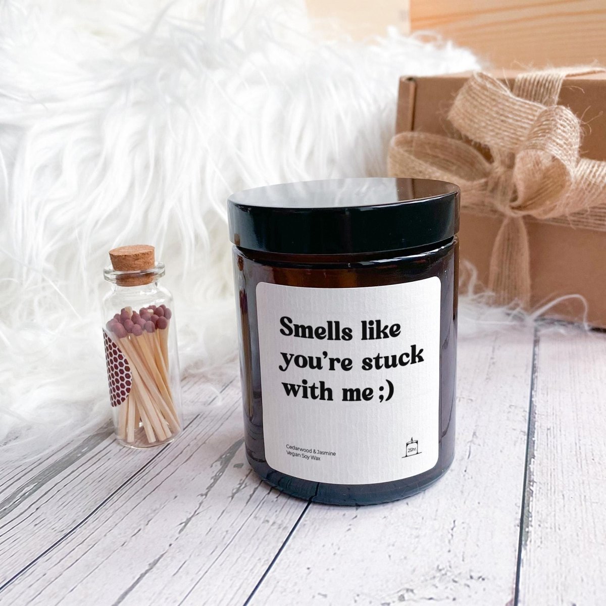 Funny Valentine’s Candle Gift with Matches Jar – Anniversary, Birthday Present