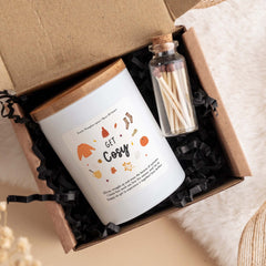 Get Cosy Autumn Scented Candle Autumn Candle Pumpkin Spice Cosy Fall Gift for Friends Mum Autumn Home Decor Birthday Gift Autumn Vibes