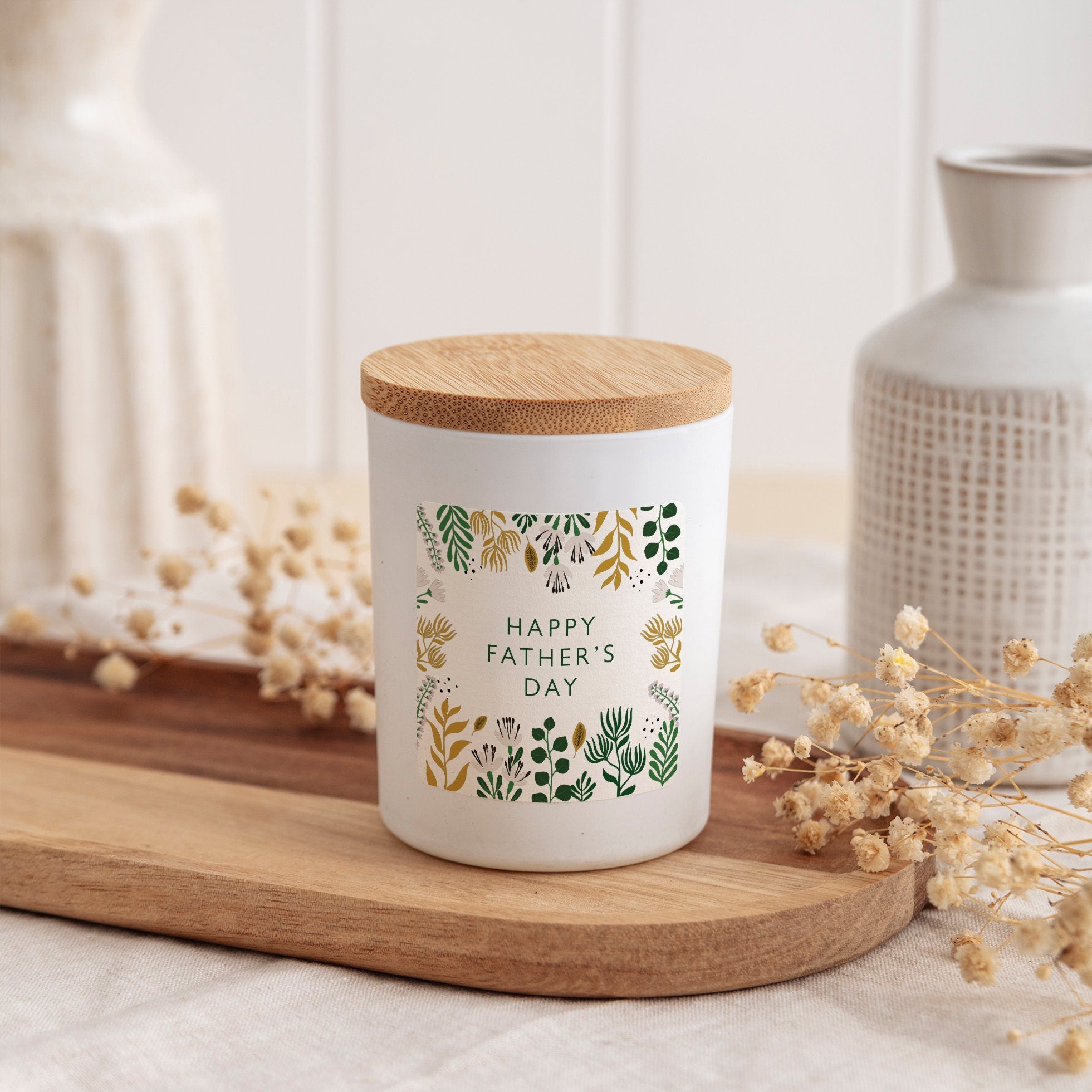 Happy Father's Day scented soy wax vegan candle, FREE GIFT PACKAGE, Gift for dad daddy dada grandad First Father's Day 1st