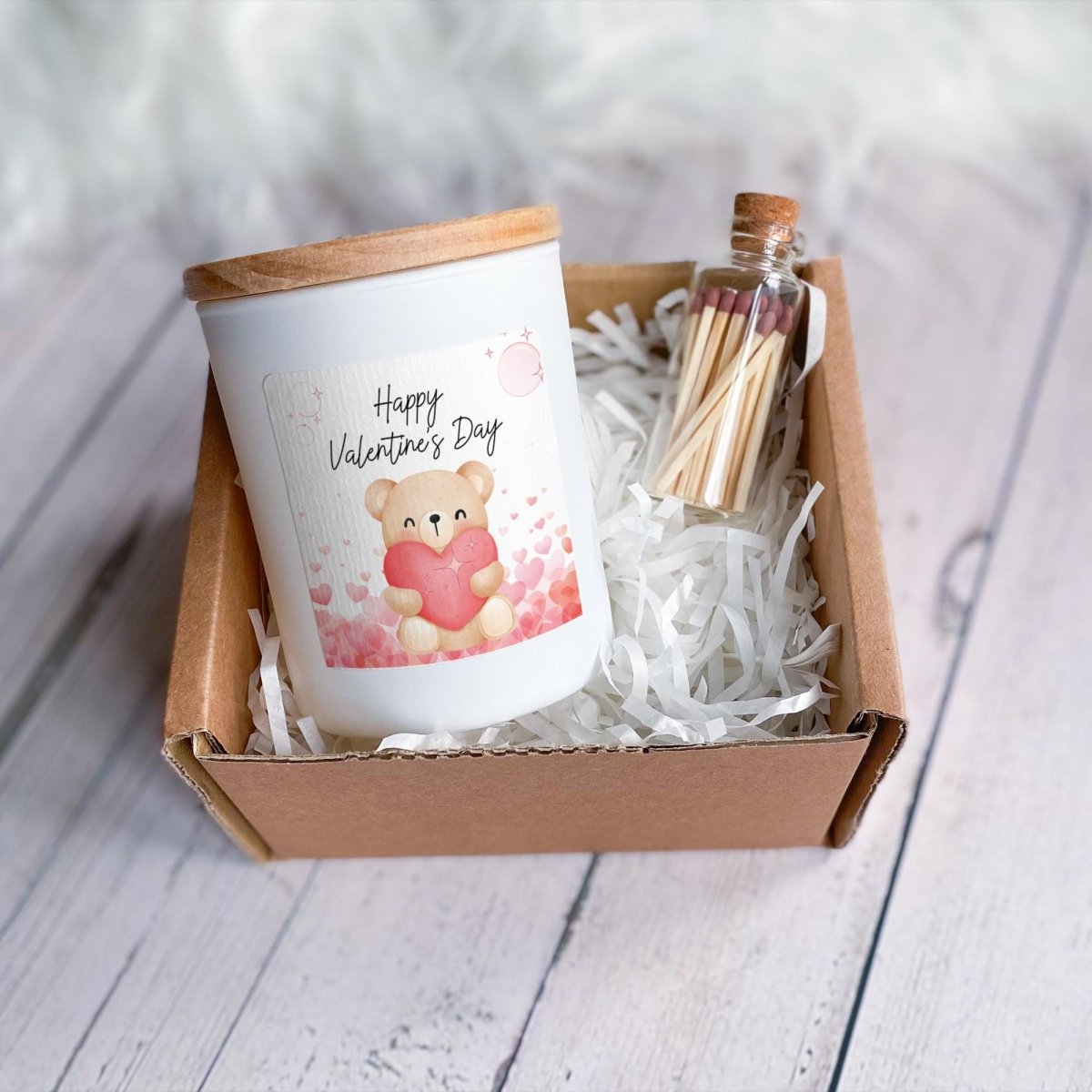 Happy Valentine’s Day Candle Gift – Romantic Vegan Soy Wax Gift for Girlfriend