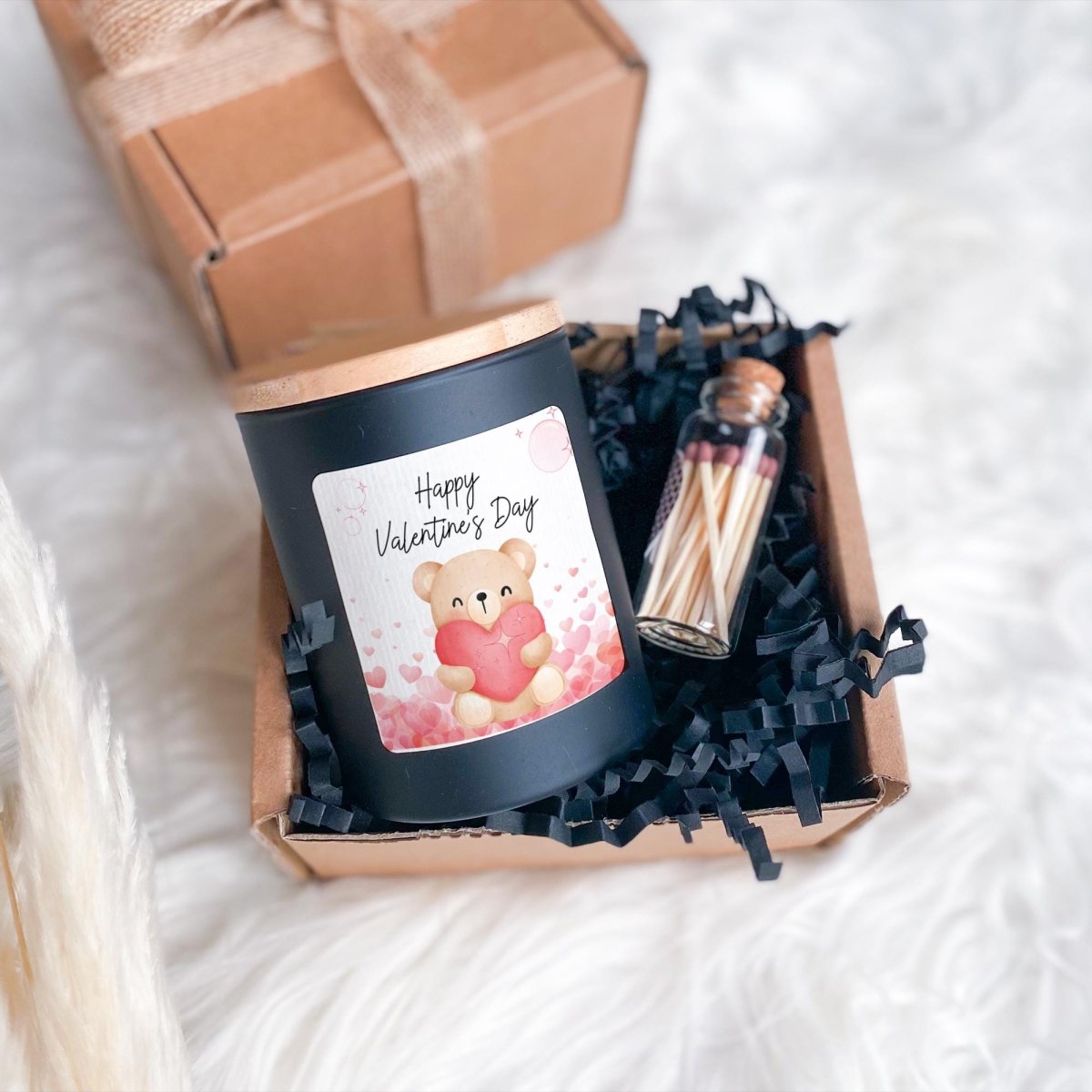 Happy Valentine’s Day Candle Gift – Romantic Vegan Soy Wax Gift for Girlfriend