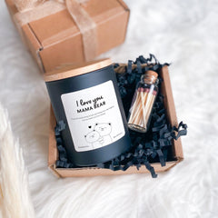 I love you mama bear scented soy wax vegan candle Mother's Day Christmas Birthday gift for mum mummy mom mommy First Mothers Day keepsake