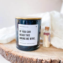If You Can Read This Bring Me Wine Candle Gift for Wine Lovers Mum Friends Her Birthday Relaxation Funny Home Decor Present