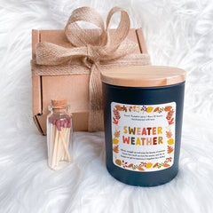 Personalised Sweater Weather Candle Autumn Scented Candle Pumpkin Spice Cosy Fall Gift for Friend Autumn Home Decor Birthday Gift Autumn