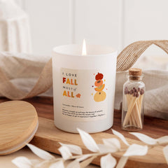 Personalised I Love Fall Most of All Autumn Scented Candle Gift Pumpkin Spice Cosy Fall Friends Mum Home Decor Birthday Gift Autumn Vibes