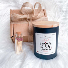 Personalised Scented Candle for girlfriend To my beautiful girlfriend Cute Christmas gift for girlfriend Gift Box for Her Vegan Xmas Present