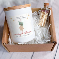 Christmas Gift for Goddaughter Personalised Christmas Scented Candle Gift Box for Goddaughter Cosy Stylish Unique Vegan Xmas Present