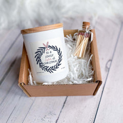 Christmas Gift for Sister Scented Candle Sister Xmas Gift Box Merry Cosy Unique Vegan Xmas Present To a Lovely Sister