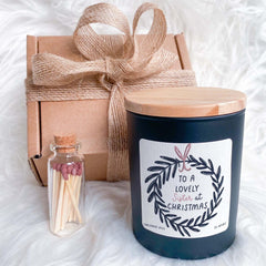 Christmas Gift for Sister Scented Candle Sister Xmas Gift Box Merry Cosy Unique Vegan Xmas Present To a Lovely Sister