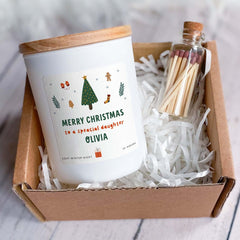 Christmas Gift for Daughter Personalised Christmas Scented Candle Gift Box for Daughter Cosy Stylish Unique Vegan Xmas Present