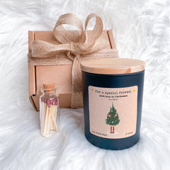 For a Special Friend Scented Christmas Candle Personalised Xmas Gift for Best Friend with Name and Gift Box For Her Cosy Vegan Xmas Present