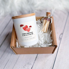 To The Love of My Life One I Love Christmas Candle Gift Set For Boyfriend Girlfriend Husband Wife Fiancee Cute Xmas Present Christmas Candle