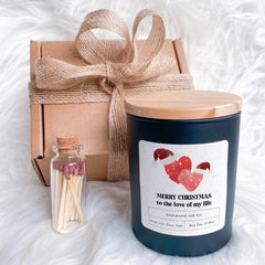 To The Love of My Life One I Love Christmas Candle Gift Set For Boyfriend Girlfriend Husband Wife Fiancee Cute Xmas Present Christmas Candle