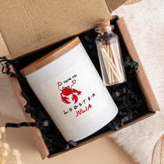 You're My Lobster Personalised Scented Candle Cute gift for Girlfriend Boyfriend Fiance Her Him Anniversary Valentine's Day Birthday Present