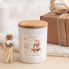 Love You So Much Scented Candle Gift For Mum From Daughter Or Son With Cute Bear Design Mother's Day Birthday Christmas Gift Box & Matches