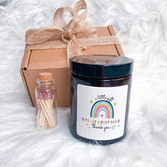 A Little Gift To Say a Big Thank You Candle  Personalised Thank You Present for Friend Teacher Colleague Mum Nurse Vet Boss Colleague
